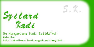 szilard kadi business card